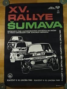 XV. Rallye Šumava - Klatovy - 9. - 10. února 1980 - plakát - Škoda 130 RS