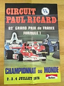 Circuit Paul Ricard - 62éme Grand Prix de France Formule 1 - Championat du Monde - 2.3.4 juillet 1976 - plakát