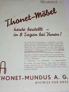 Thonet - Möbel - prospekt - Thonet - Mundus a. g. Bystřice pod Host.