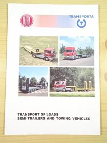 Tatra 815 + Transporta - přeprava břemen - návěsné podvalníky a tahače - prospekt