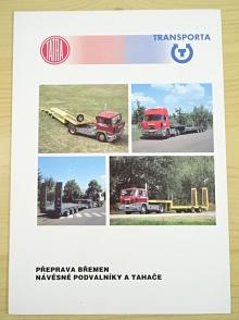 Tatra 815 + Transporta - přeprava břemen - návěsné podvalníky a tahače - prospekt