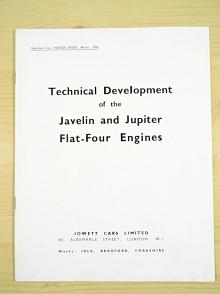 Technical Development of the Javelin and Jupiter Flat-Four Engines - Jowett Cars Limited - 1953