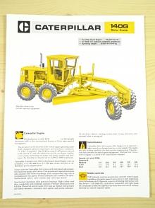 Caterpillar 140 G Motor Grader - prospekt - 1983