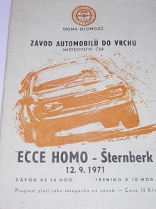 Ecce homo Šternberk - 12. 9. 1971 - program + startovní listina