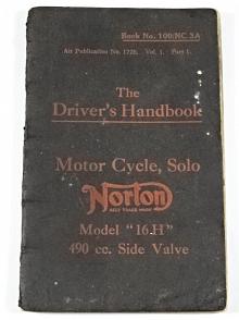 Norton Model 16 H 490 cc. Side Valve - Driver's Handbook
