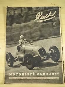 Ruch v tělesné výchově - ročník III., č. 15 - 9. dubna 1948 - motoristé se rozjíždějí - kalendář čs. motoristů na rok 1948