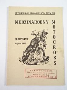 Medzinárodný motocross - Blaumont - 30. 6. 1963 - Spišská Nová Ves - program