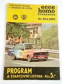 Ecce homo Šternberk - 21. - 22. 4. 1984 - program + startovní listina