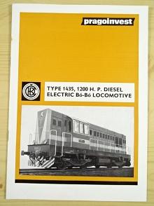 ČKD type 1435 - 1200 H. P. Diesel Electric Bó-Bó Locomotive - T 448.0 - prospekt - Pragoinvest