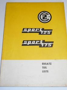 ČZ sport 125/175 - 1971 - Ersatz Teil Liste