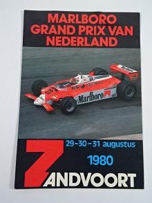 Marlboro Grand Prix Van Nederland - 29-30-31 augustus 1980 - Zandvoort - leták