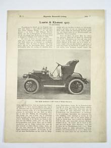 Laurin a Klement 1907 - otisk časopisu Allgemeine Automobil-Zeitung