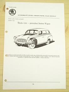 Škoda 1202 - provedení Station Wagon - katalogový list - 1965