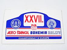 XXVII. Auto Štangl Bohemia Rallye - 2000 - samolepka