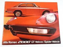 Alfa Romeo 2000 GT Veloce/Spider Veloce - prospekt