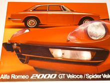 Alfa Romeo 2000 GT Veloce/spider veloce - prospekt