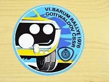 VI. Barum Rallye 1976 Gottwaldov ČSSR - samolepka