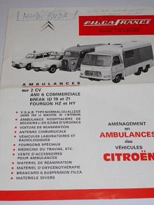 Filca France - Citroën - Ambulance - 2 CV, AMI 6, break ID 19 et 21, furgon HZ et HY - prospekt