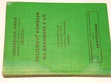 Sklizňový kombajn na brambory E 675 - popis + seznam dílů - 1961