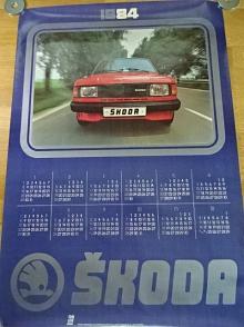 Škoda - 1984 - plakát - kalendář