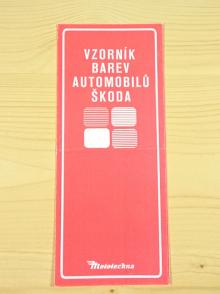Škoda 105, 120, 130, 136, Rapid - 1987 - vzorník barev - Mototechna