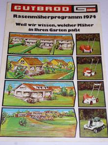 Gutbrod Rasenmäherprogramm 1974 - prospekt