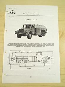 BSS - cisterna Tatra 111 - C - katalogový list - 1960