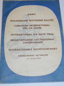 XXXIV. mezinárodní šestidenní soutěž Československo - Gottwaldov - 14. - 19. IX. 1959 - mapa