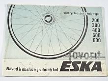 ESKA - Favorit - návod k obsluze jízdních kol - vícerychlostní jízdní kola typu 200, 300, 400, 500, 600