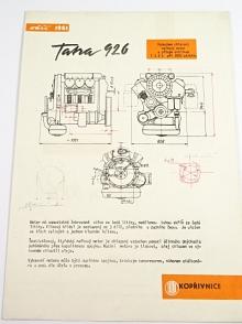 Tatra 926 - vzduchem chlazený naftový motor - prospekt - 1961