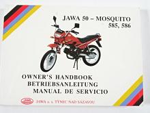 JAWA 50 - Mosquito 585, 586 - Owner´s handbook - Betriebsanleitung - Manual de servicio - 1995