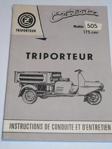 ČZ Čezeta 505 - 175 cmc Triporteur - 1963 - Instructions de conduite et d´entretien
