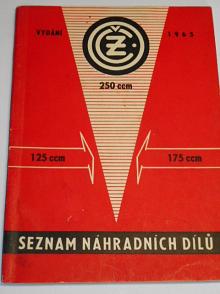 ČZ 125/453, 175/450, 250/455 - 1965 - seznam náhradních dílů