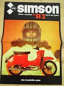 Simson Moto-scooter KR 51/2 Série de types - 1980 - prospekt
