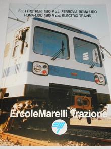 ErcoleMarelli Trazione - elettrotreni 1500 V c.c. Ferrovia Roma-Lido, Roma-Lido 1500 V d. c. electric trains - prospekt