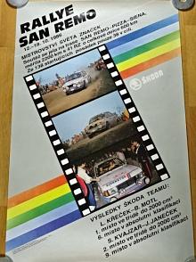 Škoda - Rallye San Remo - 1986 - plakát