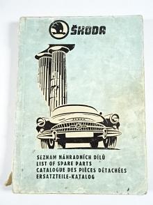 Škoda Octavia - seznam náhradních dílů  - 1959 - Motokov