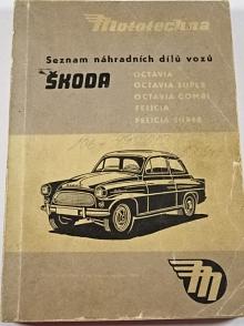 Škoda Octavia, Felicia - seznam náhradních dílů - 1968 - Mototechna