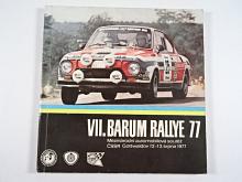 VII. Barum Rallye 1977 - mezinárodní automobilová soutěž - Gottwaldov - program + propozice
