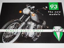 MZ - MuZ - The new models 1993 - Saxon, Silver Star - prospekt