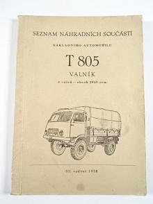 Tatra 805 valník - seznam náhradních součástí - 1956