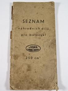 JAWA 250 cm3 - seznam náhradních dílů - 1938