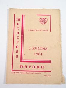 Motocross Beroun - Mistrovství ČSSR - 1. 5. 1964 - program