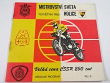 Mistrovství světa Holice, Velká cena ČSSR 250 ccm - 11. 5. 1980 - program