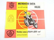 Mistrovství světa Holice - 24. května 1981 - Velká cena ČSSR 250 ccm - oficiální program - XXXI. ročník motokrosu O štít města Holic
