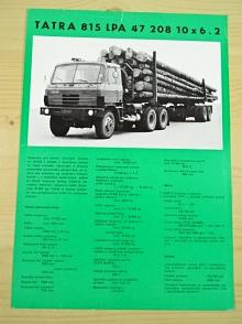 Tatra 815 LPA 47 208 10 x 6.2 - souprava pro převoz dlouhých břemen - prospekt