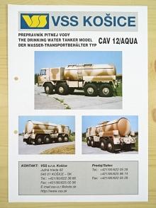 Tatra 815 CAV 12/Aqua - prepravník pitnej vody - prospekt - 1997 - VSS Košice