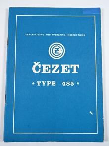 ČZ 250/485 Čezet - Descriptions and operating instructions