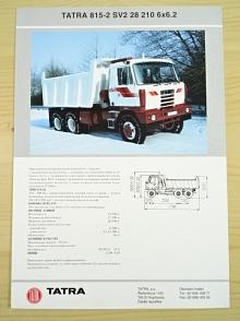 Tatra 815-2 SV2 28 210 6x6.2 - jednostranný sklápěč - prospekt