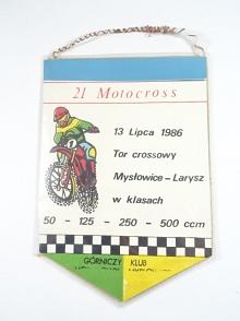 21 Motocross 13 Lipca 1986 - Tor crossowy - Myslowice - Larysz w klasach 50 - 125 - 250 - 500 ccm - vlaječka